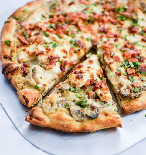 Creamy Mushroom Pizza